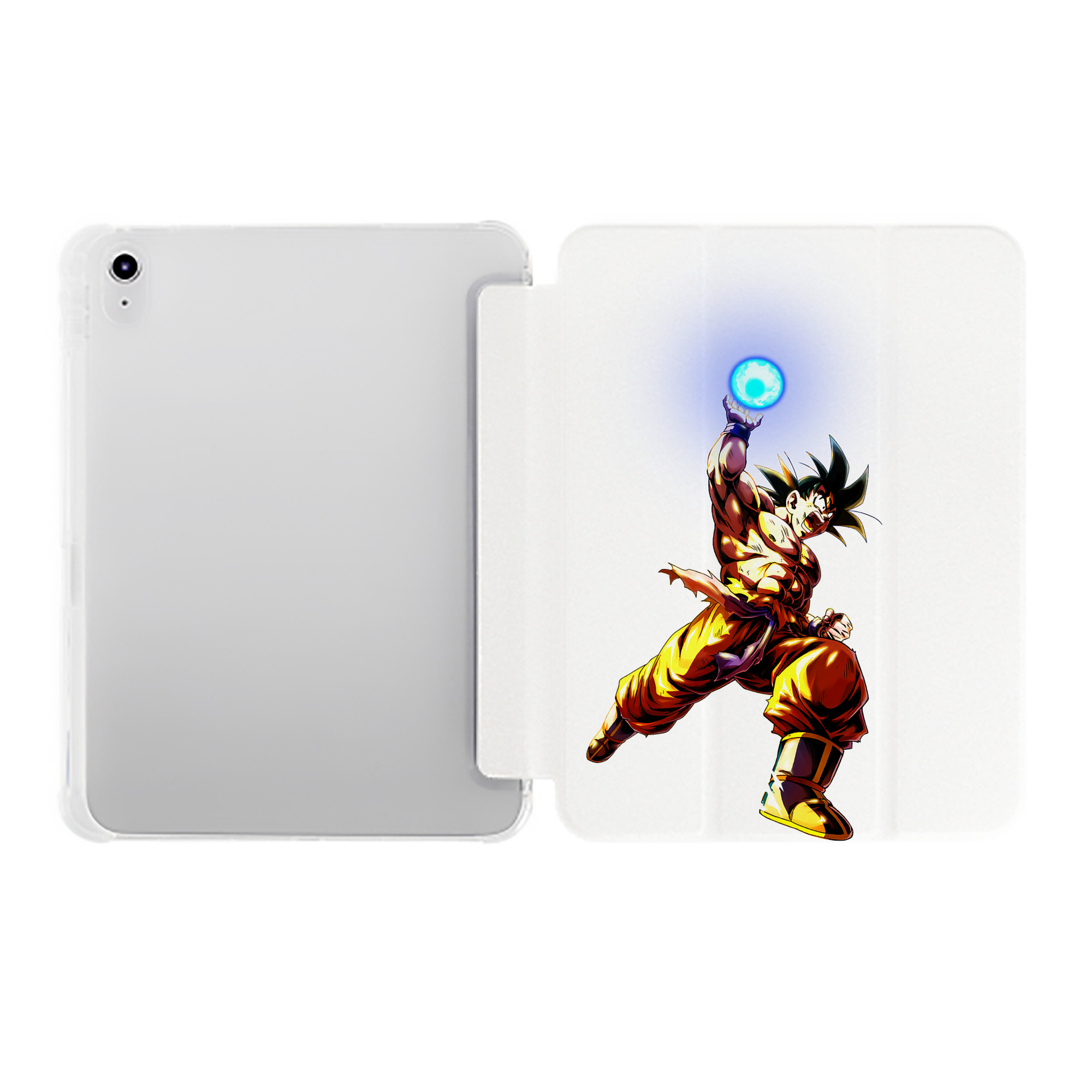 （画像用） ドラゴンボール 孫悟空（そん ごくう）Son Goku カカロット DRAGON BALL Kakarotto IPad ケース ペン収納付き 三つ折りスタンド PUレザー×シリコン 対応機種9.5/10.5/10.9インチ